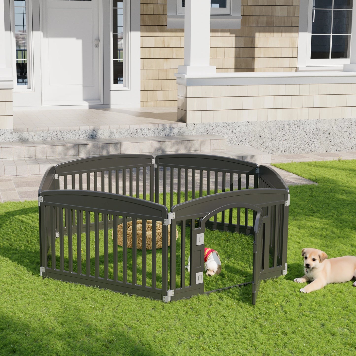 Expandable, Indoor/Outdoor Dog Fence for Medium Dogs & Puppies