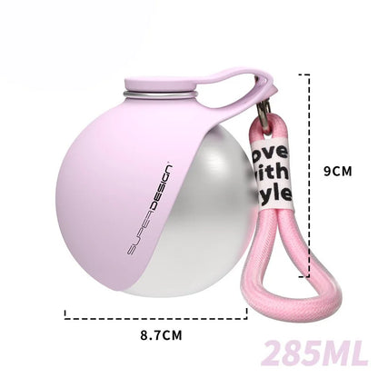 Small Dog Water Bottle 285ML Stainless Steel Convenient Dog Drink Dispenser Puppy Travel Portable Water Bowl