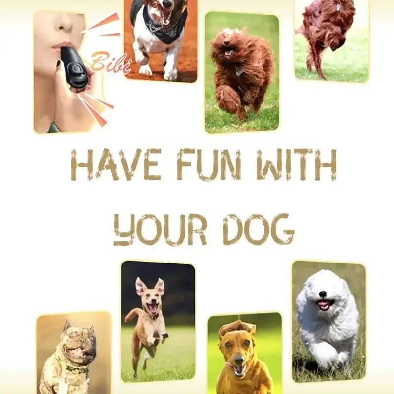 Dog Training Professional whistle + clicker set for better behavior every day. Recall Pet Obedience