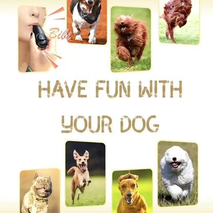 Dog Training Professional whistle + clicker set for better behavior every day. Recall Pet Obedience