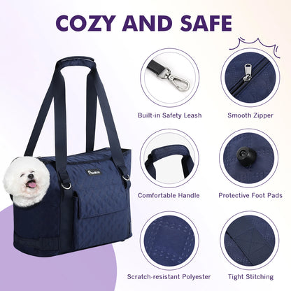 Small Dog Purse Carrier – Pawaboo Soft‑Sided Tote Bag with Storage Pocket for Puppies & Kittens