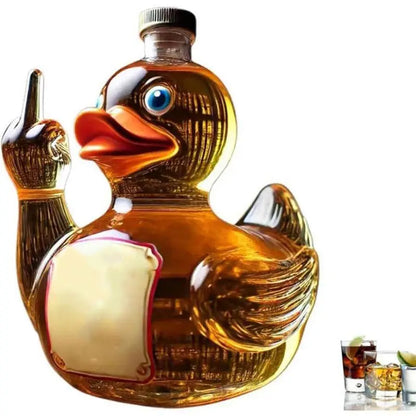 250ml Funny Middle Finger Whiskey Glass Decanter Duck Turtle Dog 10Oz Glass Whiskey Wine Bottle Statue Decoration For Bar Home