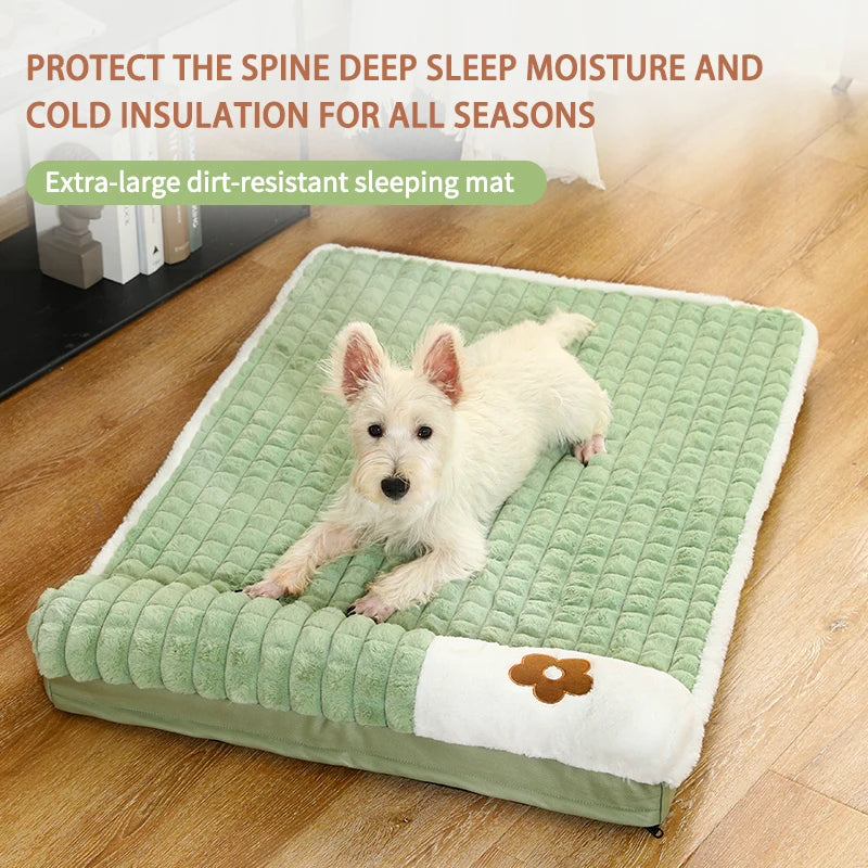 Thickened Fluffy Dog Mat with Removable Cover, Washable for All Pet Sizes