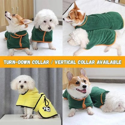Adjustable, Fast‑Dry Bath Towel Coat for Small to Large Dogs