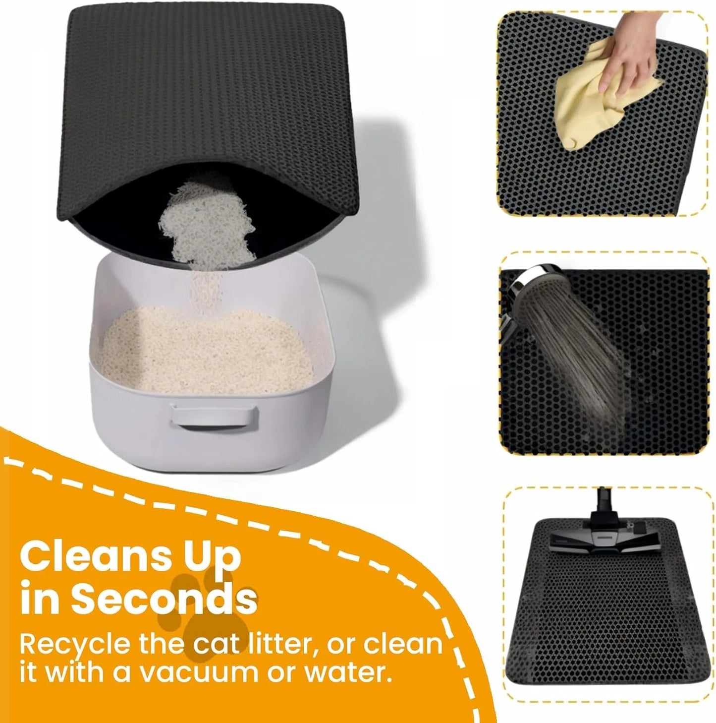 Wear‑Resistant Litter Box Mat for Kittens