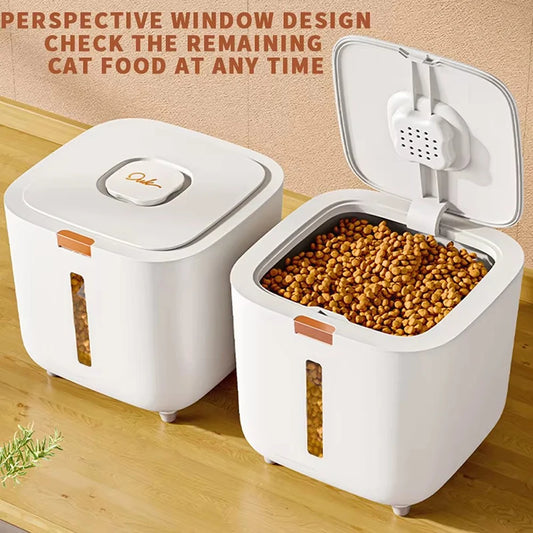 Pet food storage barrel Sealed, Moisture‑Proof, Odor‑Blocking Container for Cat & Dog Food