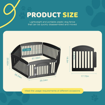 Expandable, Indoor/Outdoor Dog Fence for Medium Dogs & Puppies