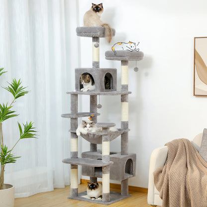 Cat Tower with Padded Perches & Condos