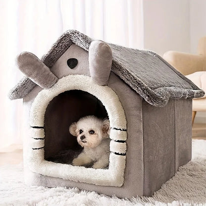 Give your pet a cozy little hideaway with this collapsible pet house and detachable bed tent. Soft, warm, and perfectly sized for small and medium pets, it creates a snug retreat they’ll love. Washable, lightweight, and eas