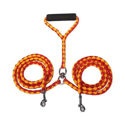 1.4m Pet Double Leash 2 Way Dual Dog Leash Splitter with Elastic Extension.