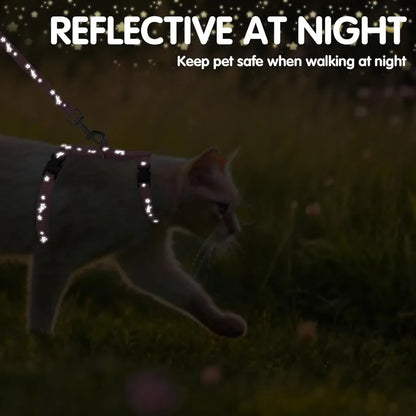 Glow in the dark Adjustable Harness, Star and Moon Pattern