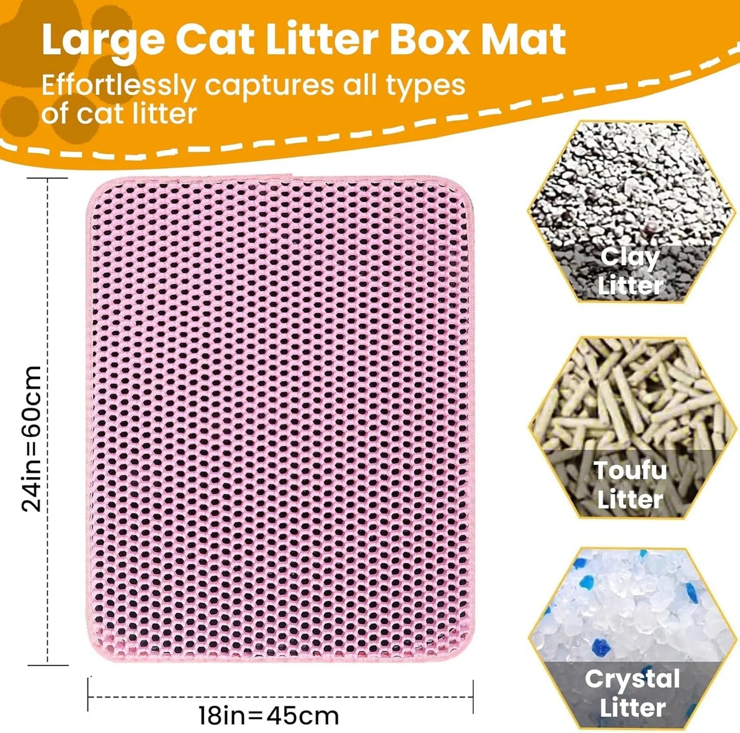 Wear‑Resistant Litter Box Mat for Kittens