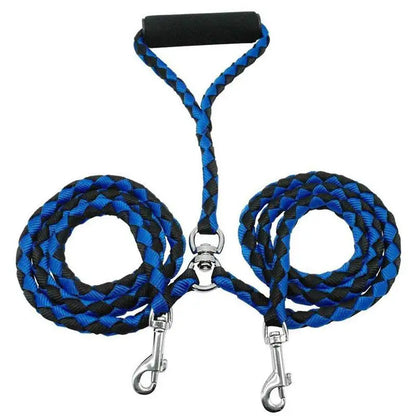 1.4m Pet Double Leash 2 Way Dual Dog Leash Splitter with Elastic Extension.