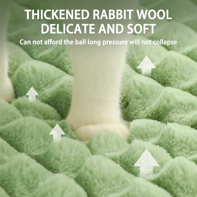 Thickened Fluffy Dog Mat with Removable Cover, Washable for All Pet Sizes