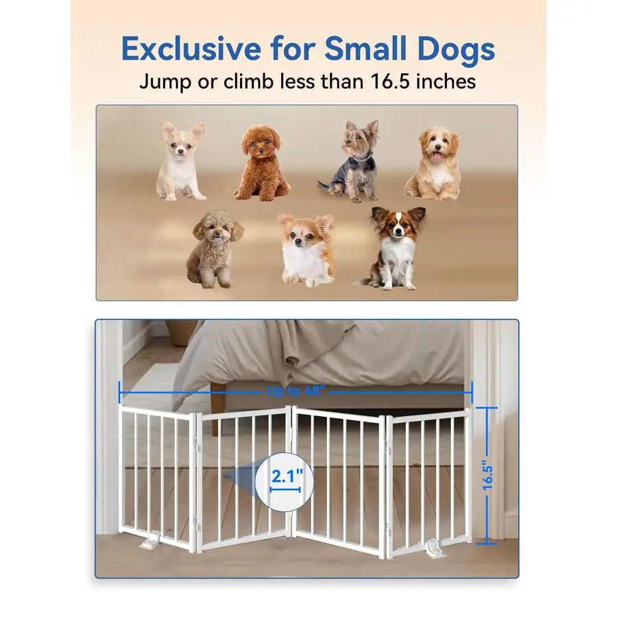 Foldable 16.5" Step‑Over Dog Gate