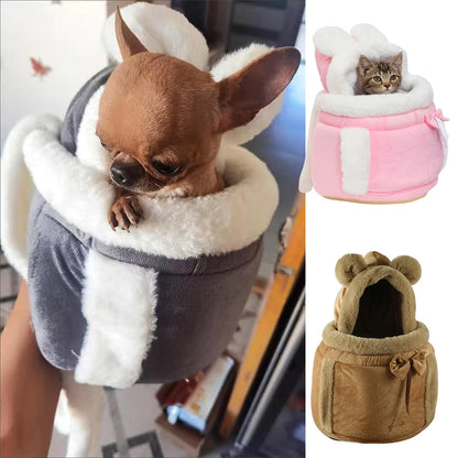 Winter Pet Carrier Backpack – Soft Nest‑Style Travel Bag for Small Dogs & Cats