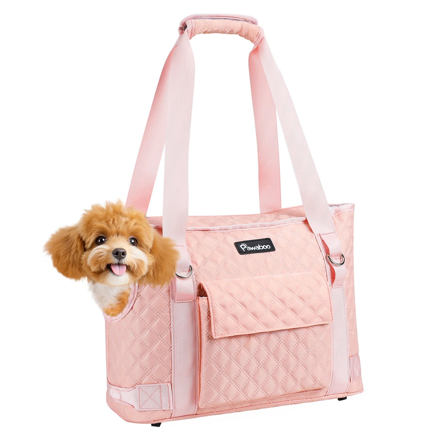 Small Dog Purse Carrier – Pawaboo Soft‑Sided Tote Bag with Storage Pocket for Puppies & Kittens