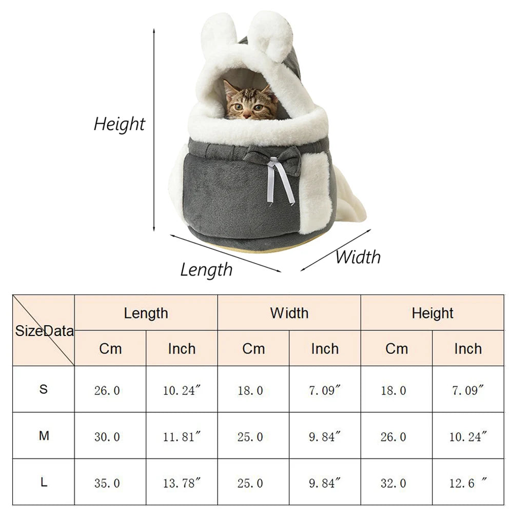 Winter Pet Carrier Backpack – Soft Nest‑Style Travel Bag for Small Dogs & Cats