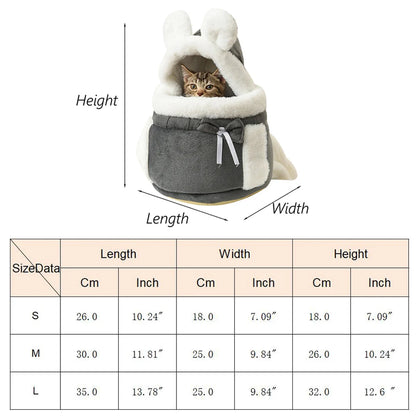 Winter Pet Carrier Backpack – Soft Nest‑Style Travel Bag for Small Dogs & Cats