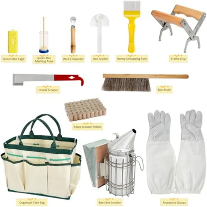 Blisstime13‑Piece Beekeeping Starter Kit with Suit & Smoker, Beginner Beekeeping Starter Kit – Suit, Smoker & Hive Tools.