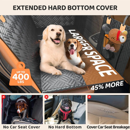 Turn your backseat into a safe, flat space for dogs with this 400‑lb load‑bearing extender + hammock.
