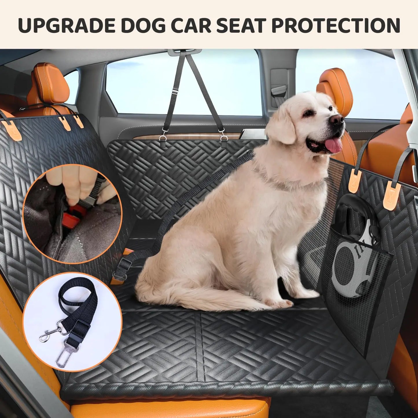 Turn your backseat into a safe, flat space for dogs with this 400‑lb load‑bearing extender + hammock.