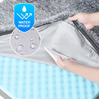 Foldable Human Dog Bed with orthopedic memory foam, waterproof lining, non‑slip bottom, and those big 72x44x11 dimensions