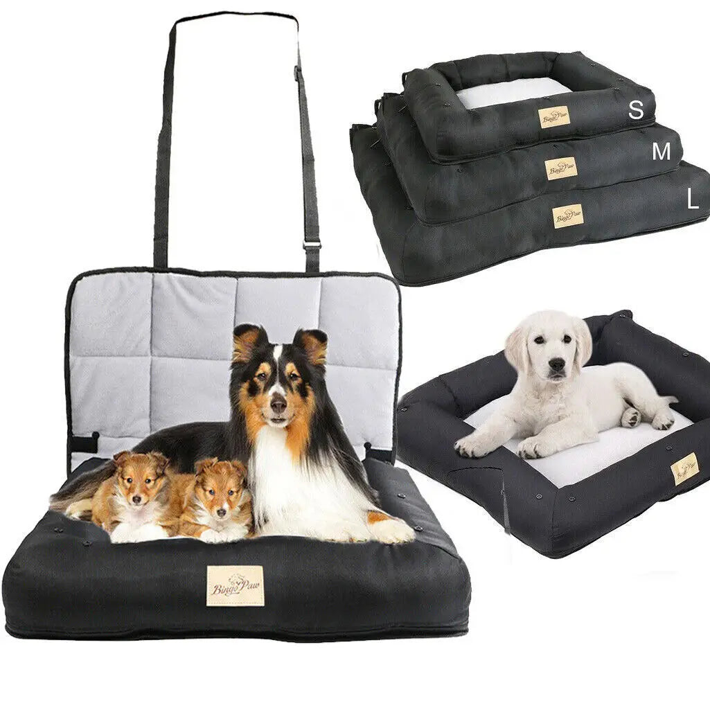 Pet Car Seat Cushion with Removable Pad – 3 Sizes