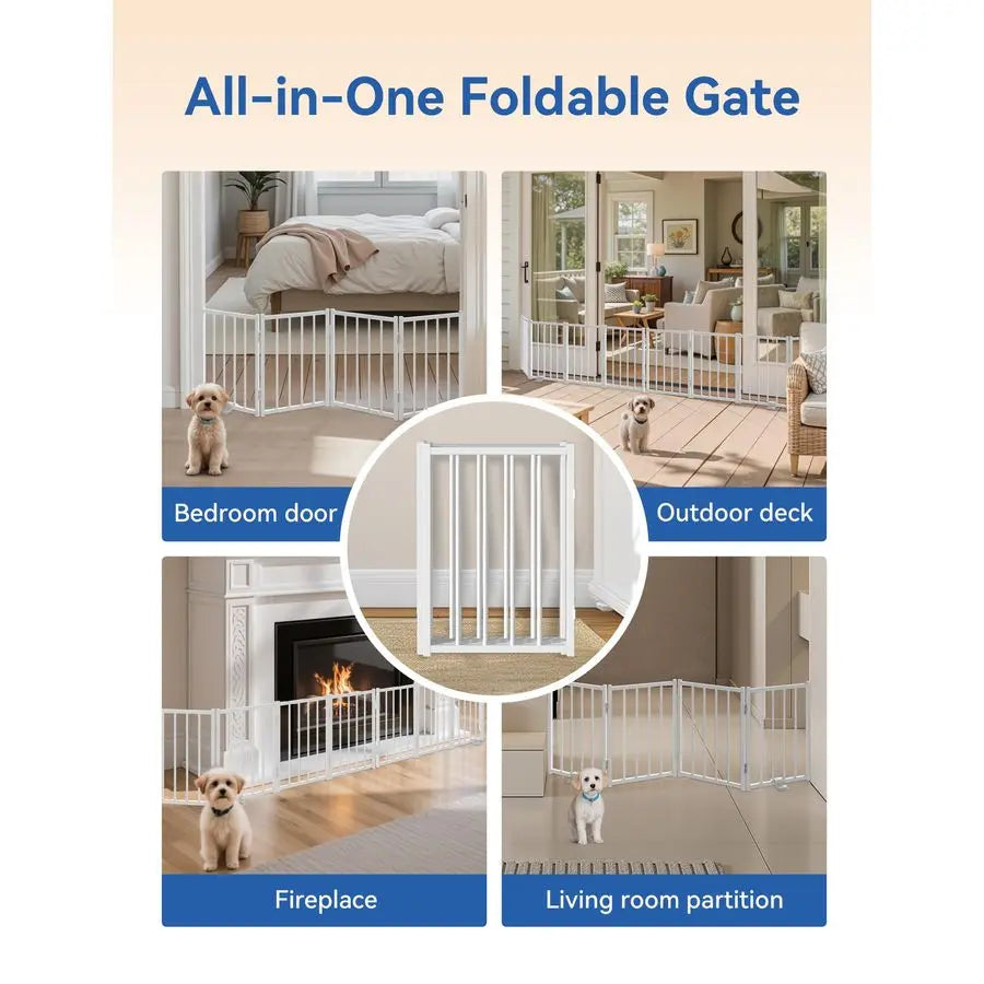 Foldable 16.5" Step‑Over Dog Gate