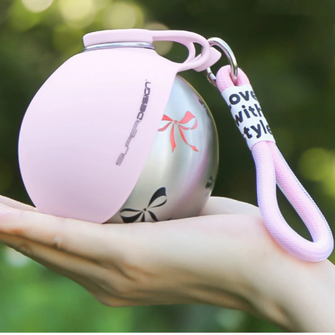 2‑in‑1 Portable Dog Water Bottle Stainless Steel + Silicone Leak‑Proof Travel Bottle for Small Dogs