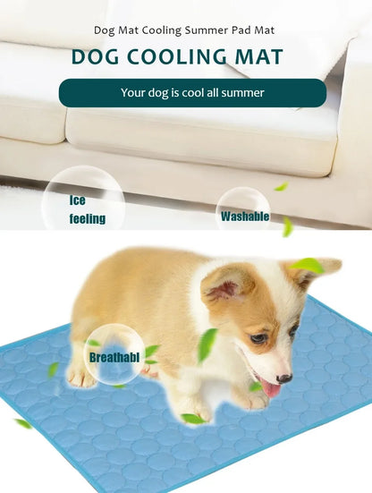 Give your pet instant summer relief with this extra‑large cooling mat. Made with durable ice‑silk fabric, it keeps dogs and cats comfortable on sofas, beds, and floors. Lightweight, washable, and perfect for small to big