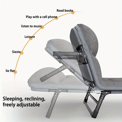 Portable Adjustable Single Bed – Foldable Frame + Pillow, Heavy‑Duty Portable Cot Bed – Adjustable & Foldable.