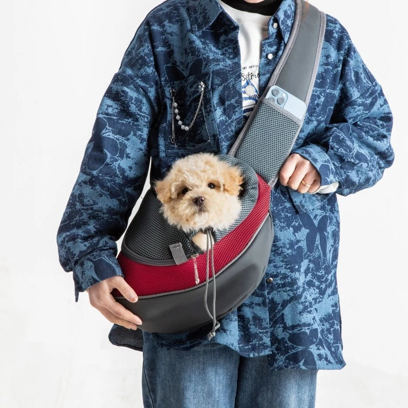 Breathable mesh panels for airflow and comfort pet carrier travel Tote Shoulder Bags
