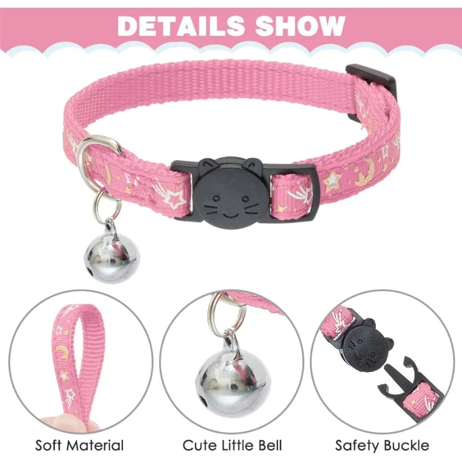 Glow in the dark Adjustable Harness, Star and Moon Pattern