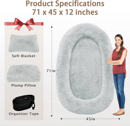 Human Dog Bed with Thick Memory Foam