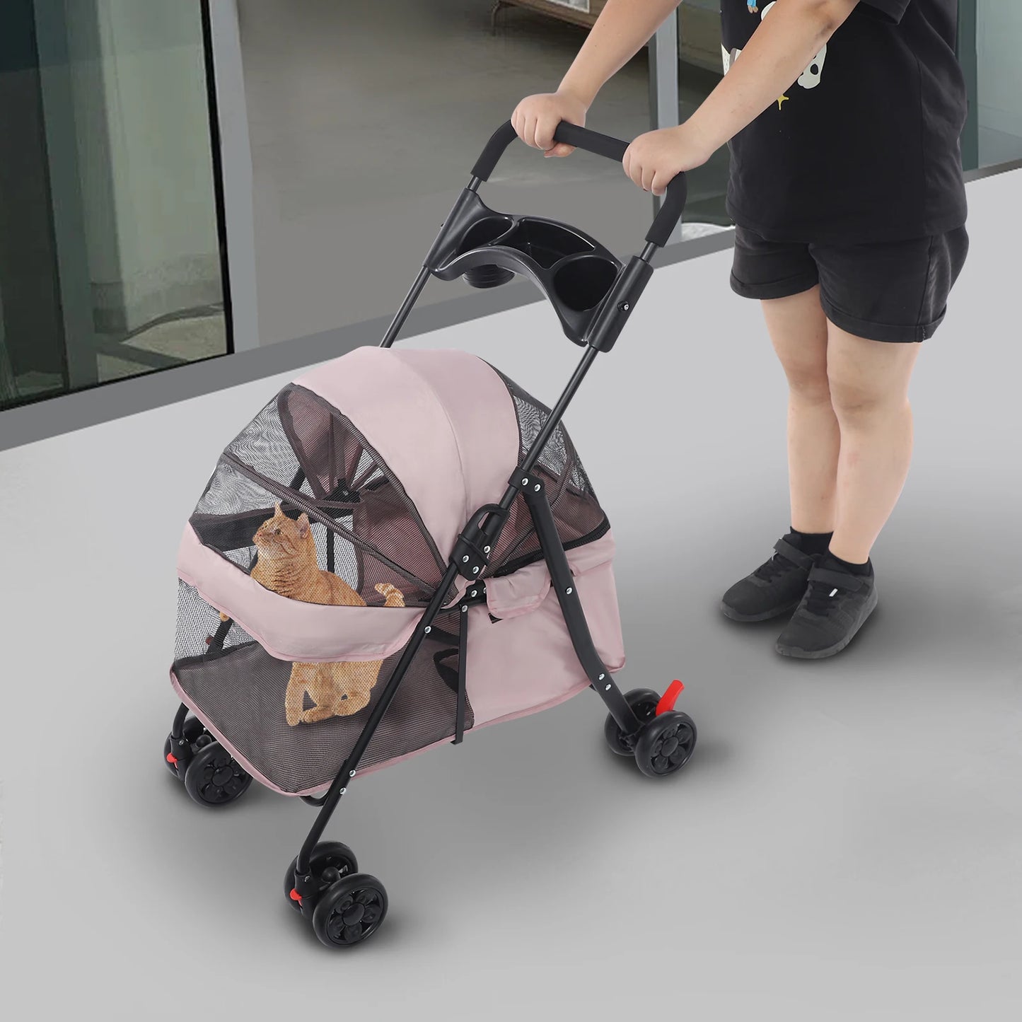 Foldable Lightweight, Travel‑Ready Pet Walking Trolley