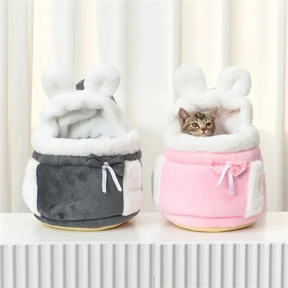 Winter Pet Carrier Backpack – Soft Nest‑Style Travel Bag for Small Dogs & Cats