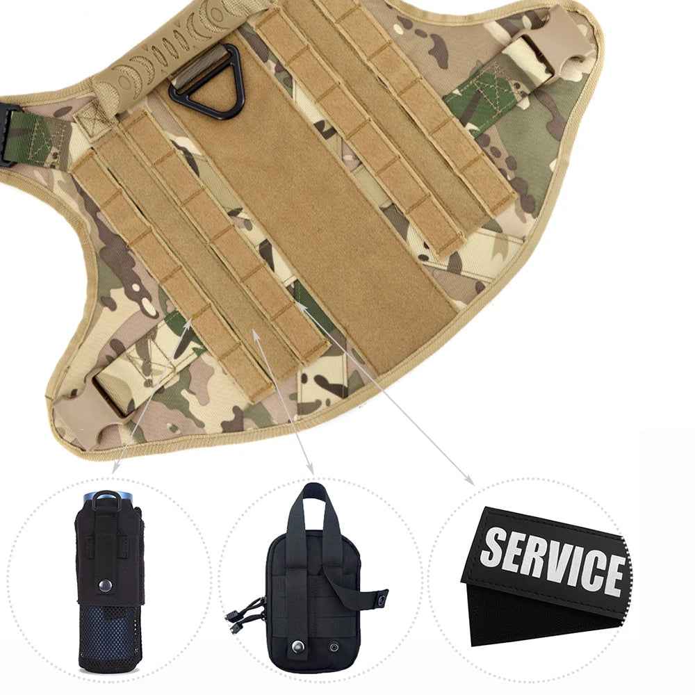 Tactical Dog Harness & Leash Set – No‑Pull, Military‑Grade, Adjustable No‑Pull Tactical Harness for Strong Dogs.
