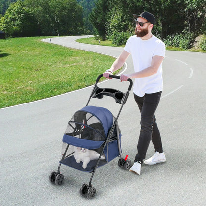 Foldable Lightweight, Travel‑Ready Pet Walking Trolley