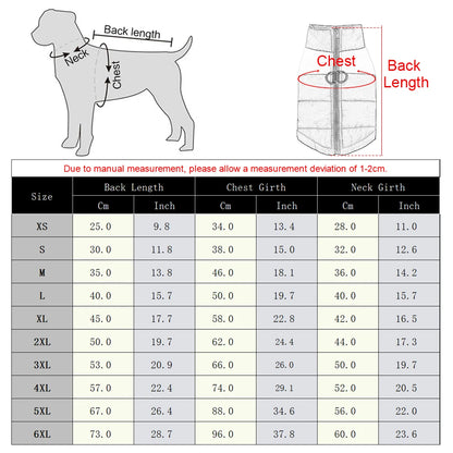 Waterproof Pet Coat Vest for Small, Medium & Large Dogs, Cold‑Weather