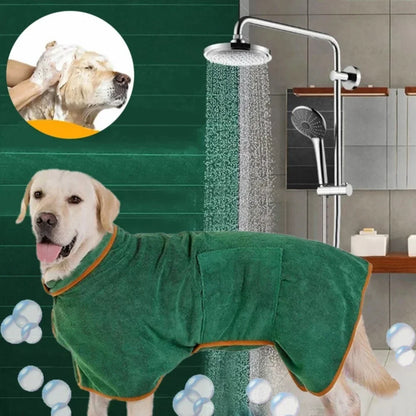 Adjustable, Fast‑Dry Bath Towel Coat for Small to Large Dogs
