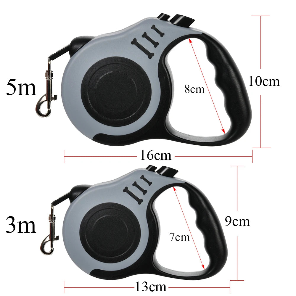 Strong Nylon Retractable Pet Leash – 3m/5m for Dogs & Cats, Adjustable Retractable Pet Leash.