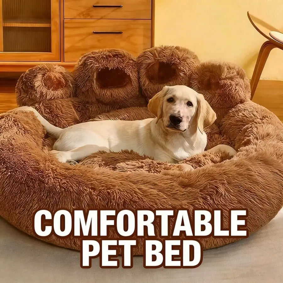Bear Paw Puppy Bed – Soft, Warm & Comfortable, Cute Bear Paw Pet Sofa for Dogs & Cats.