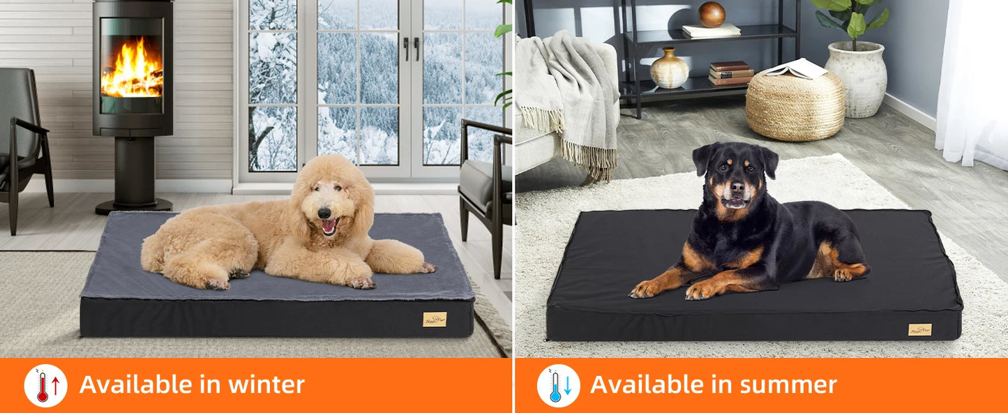 Supportive Pet Bed with Waterproof Lining, Non‑Slip Bottom & Machine‑Washable Cover