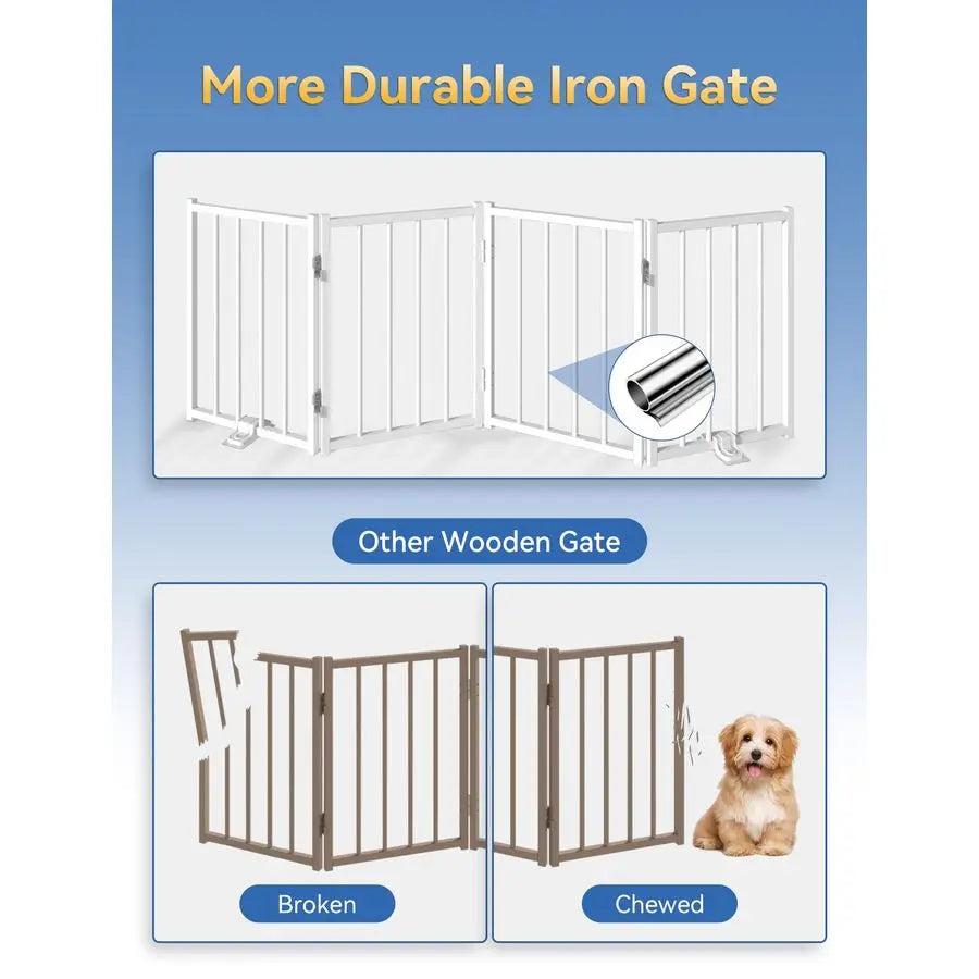 Foldable 16.5" Step‑Over Dog Gate