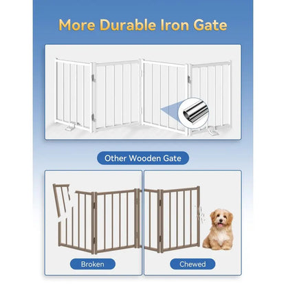 Foldable 16.5" Step‑Over Dog Gate