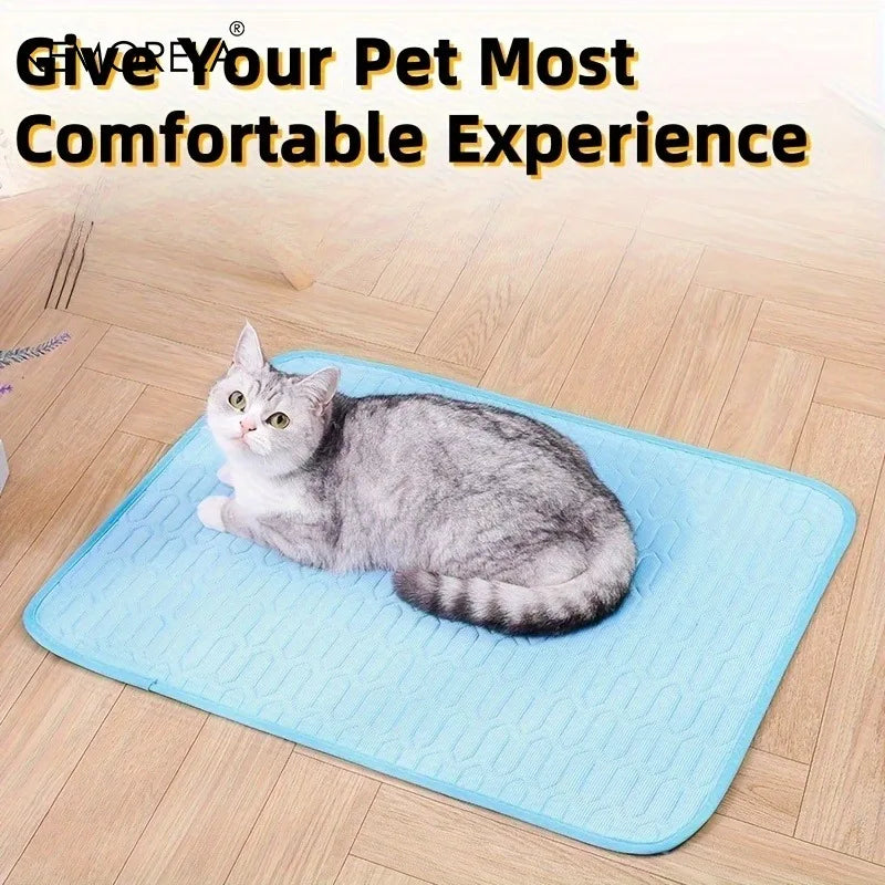 Keep your pet cool and refreshed with this 2025 upgraded ice‑cool mat and bed. Made with soft, sweat‑absorbent fabric, it stays breathable and comfortable for small, medium, and large pets. Washable, lightweight, and perf