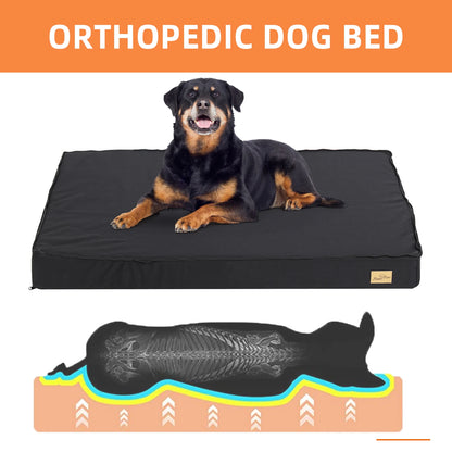 Supportive Pet Bed with Waterproof Lining, Non‑Slip Bottom & Machine‑Washable Cover