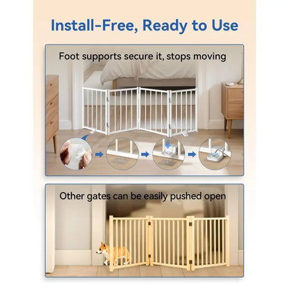 Foldable 16.5" Step‑Over Dog Gate