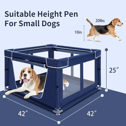 Playpen Indoor for Dog Small Pets, Dog Playpen 42x42 x25 inch,